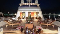 Yacht CAPRICORN -  Upper Aft Deck at Night